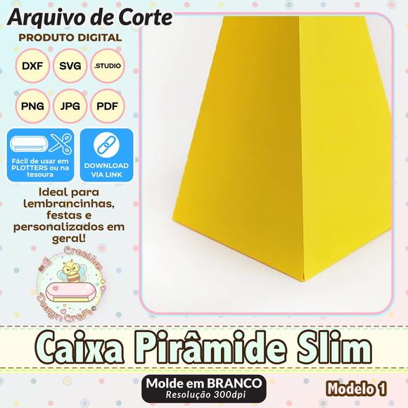 Arquivo de Corte Silhouette Caixa Pirâmide Slim
