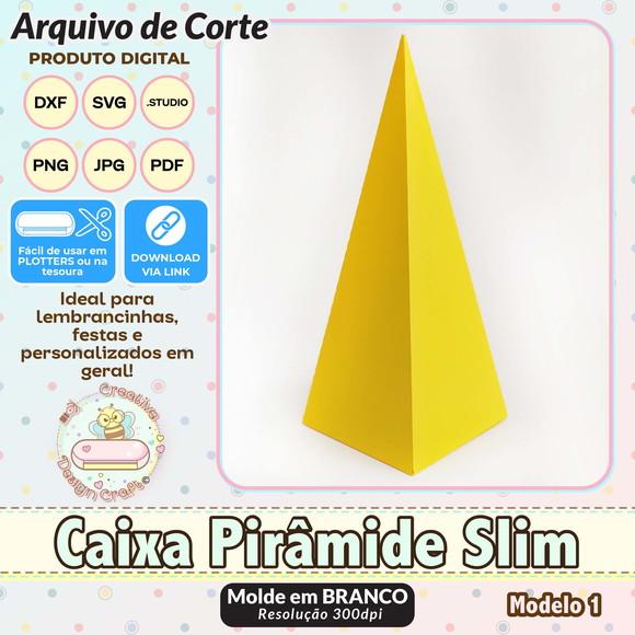 Arquivo de Corte Silhouette Caixa Pirâmide Slim