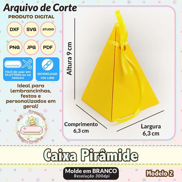 Arquivo de Corte Silhouette Caixa Pirâmide Modelo 2