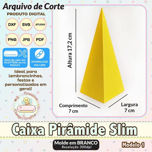 Arquivo de Corte Silhouette Caixa Pirâmide Slim