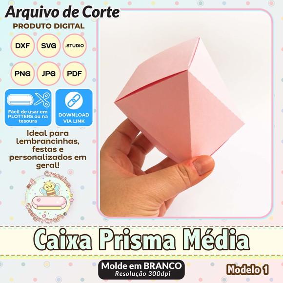 Arquivo de Corte Silhouette Caixa Prisma Média