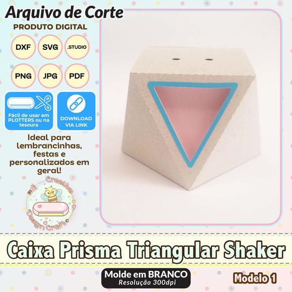 Arquivo de Corte Silhouette Caixa Prisma Triangular Shaker
