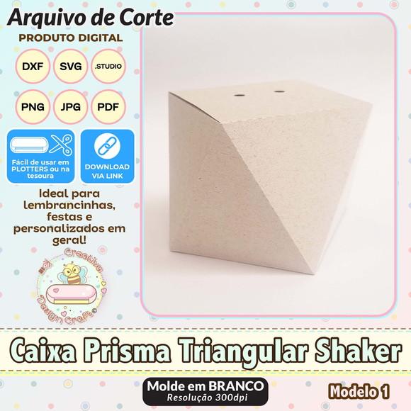 Arquivo de Corte Silhouette Caixa Prisma Triangular Shaker