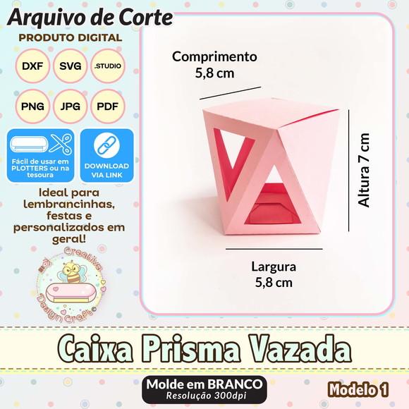 Arquivo de Corte Silhouette Caixa Prisma Vazada