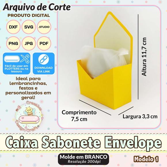 Arquivo de Corte Silhouette Caixa Sabonete Envelope Modelo 1