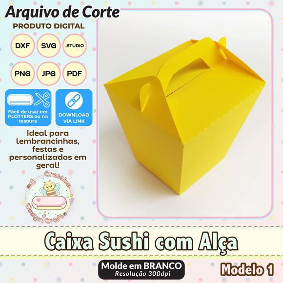 Arquivo de Corte Silhouette Caixa Sushi com Alça