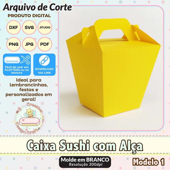 Arquivo de Corte Silhouette Caixa Sushi com Alça