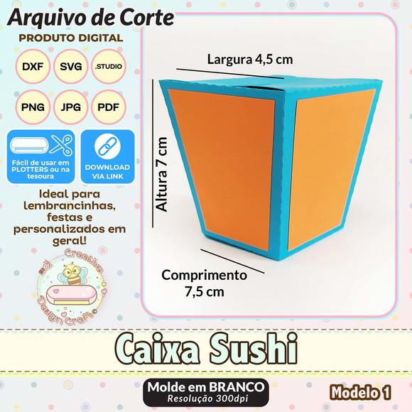 Arquivo de Corte Silhouette Caixa Sushi Modelo 1