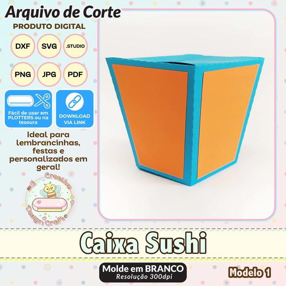 Arquivo de Corte Silhouette Caixa Sushi Modelo 1