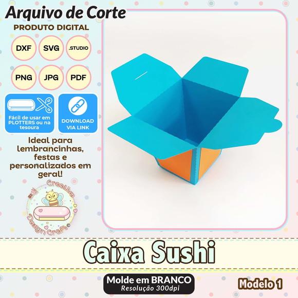 Arquivo de Corte Silhouette Caixa Sushi Modelo 1