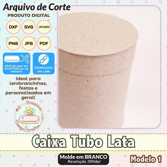 Arquivo de Corte Silhouette Caixa Tubo Lata