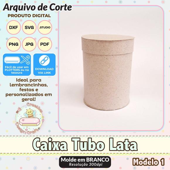 Arquivo de Corte Silhouette Caixa Tubo Lata