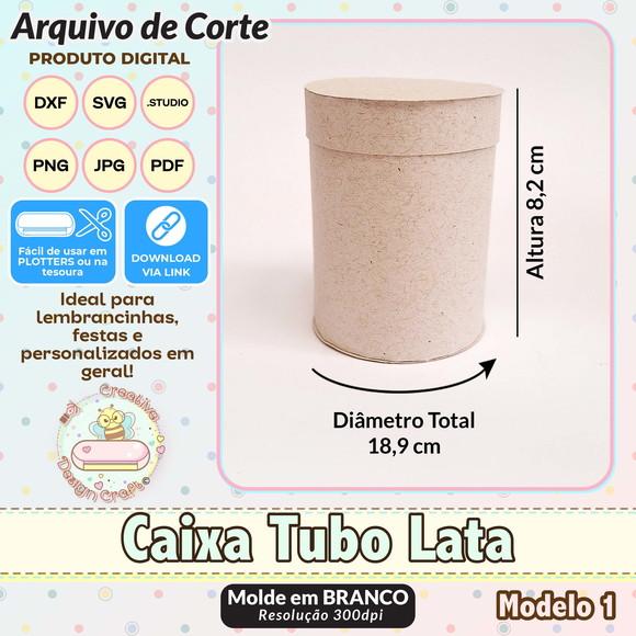 Arquivo de Corte Silhouette Caixa Tubo Lata