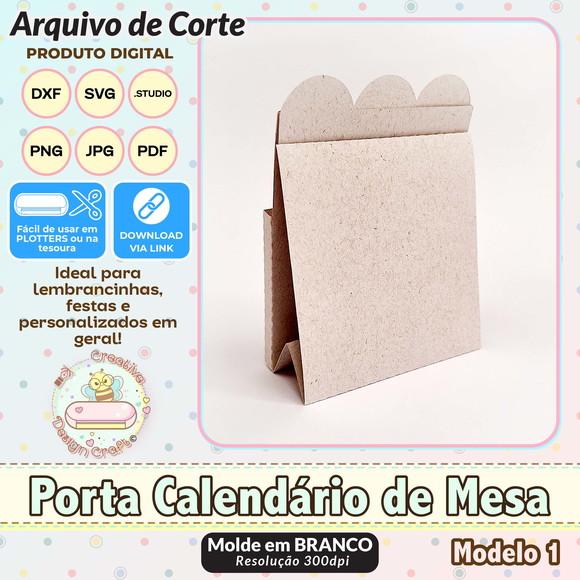 Arquivo de Corte Silhouette Porta Calendário de Mesa 1