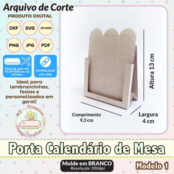 Arquivo de Corte Silhouette Porta Calendário de Mesa 1