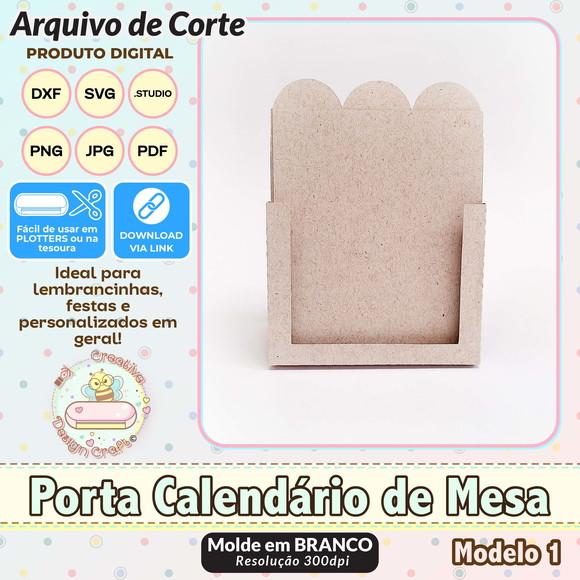 Arquivo de Corte Silhouette Porta Calendário de Mesa 1