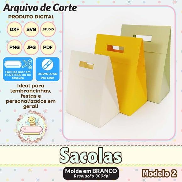Arquivo de Corte Silhouette Sacola Modelo 2