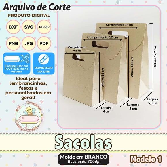 Arquivo de Corte Silhouette Sacola Modelo 1