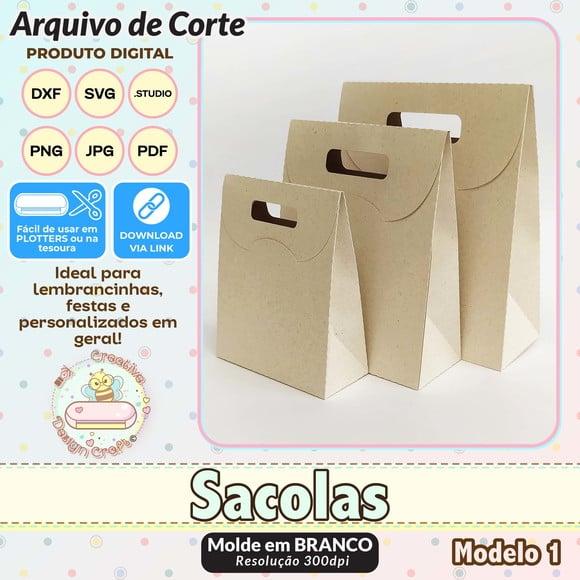 Arquivo de Corte Silhouette Sacola Modelo 1