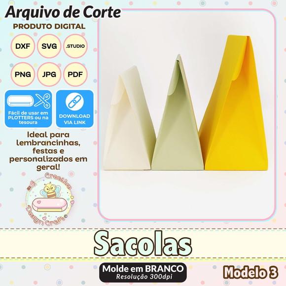 Arquivo de Corte Silhouette Sacola Modelo 3