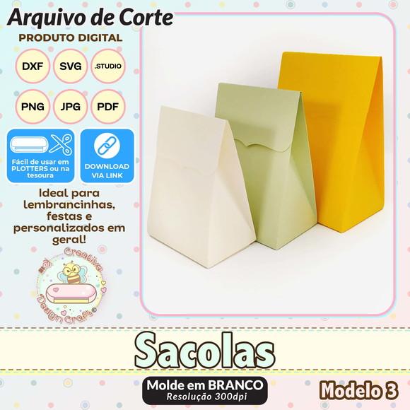 Arquivo de Corte Silhouette Sacola Modelo 3