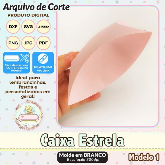 Arquivo de Corte Silhouette Silhouette Caixa Formato Estrela