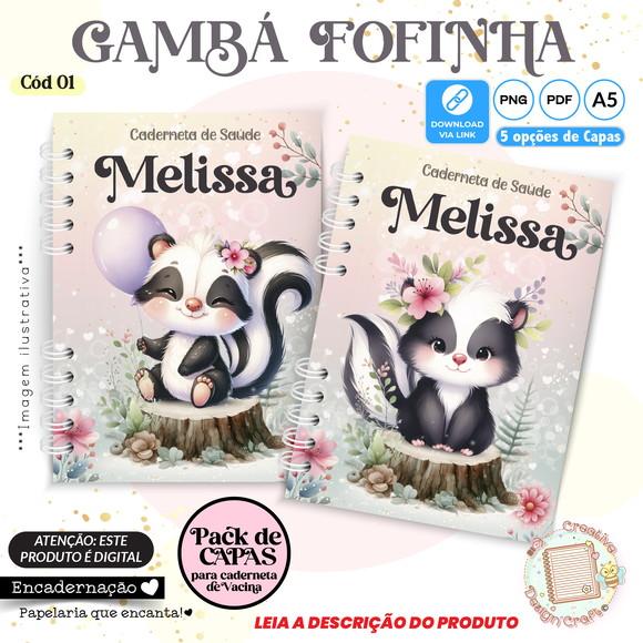 Arquivo Digital Capas Caderneta de Saúde Gambá Menina - 1