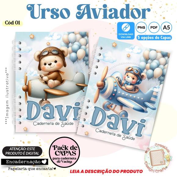 Arquivo Digital Capas Caderneta de Saúde Ursinho Aviador - 1