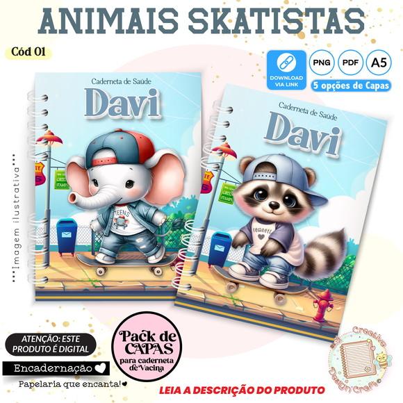 Arquivo Digital Capas Caderneta Saúde Animais Skatistas 01