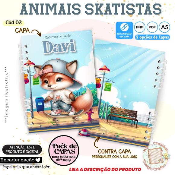 Arquivo Digital Capas Caderneta Saúde Animais Skatistas 02