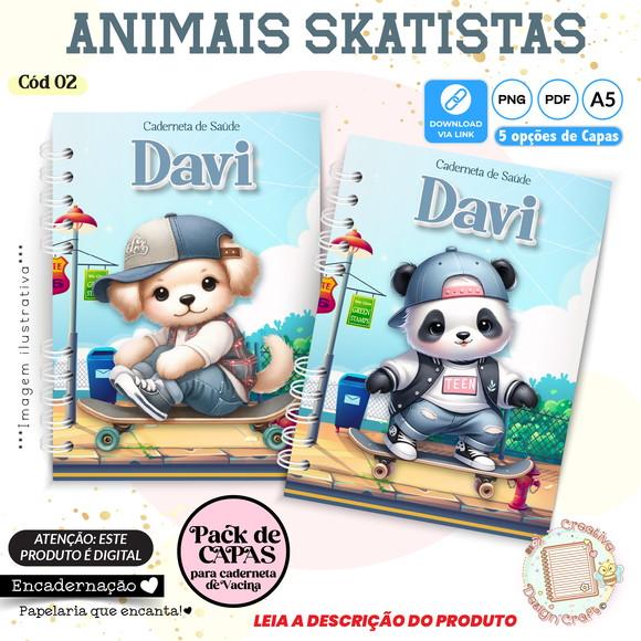 Arquivo Digital Capas Caderneta Saúde Animais Skatistas 02