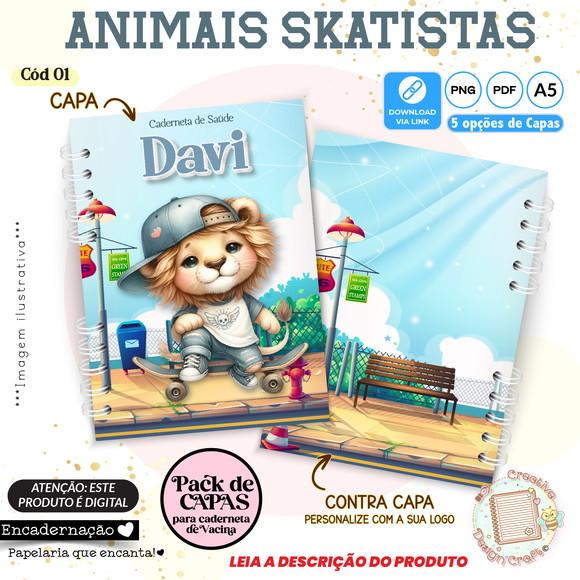 Arquivo Digital Capas Caderneta Saúde Animais Skatistas 01