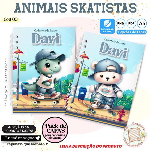 Arquivo Digital Capas Caderneta Saúde Animais Skatistas 03