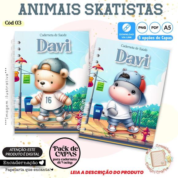 Arquivo Digital Capas Caderneta Saúde Animais Skatistas 03