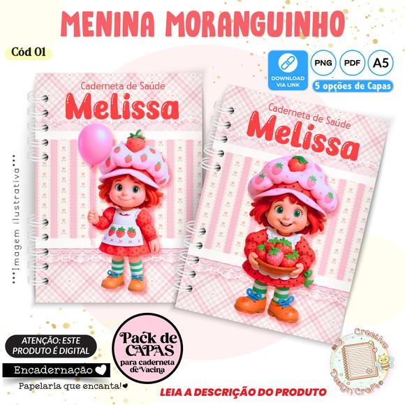 Arquivo Digital Capas Caderneta Saúde Menina Moranguinho - 1