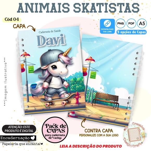 Arquivo Digital Capas Caderneta Saúde Animais Skatistas 04
