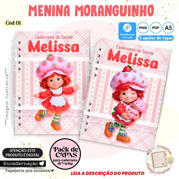 Arquivo Digital Capas Caderneta Saúde Menina Moranguinho - 1