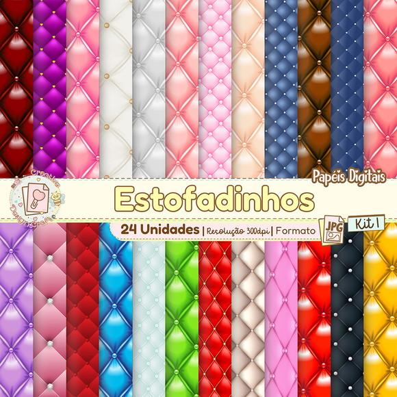 Papéis Digitais Estofadinhos Kit 1