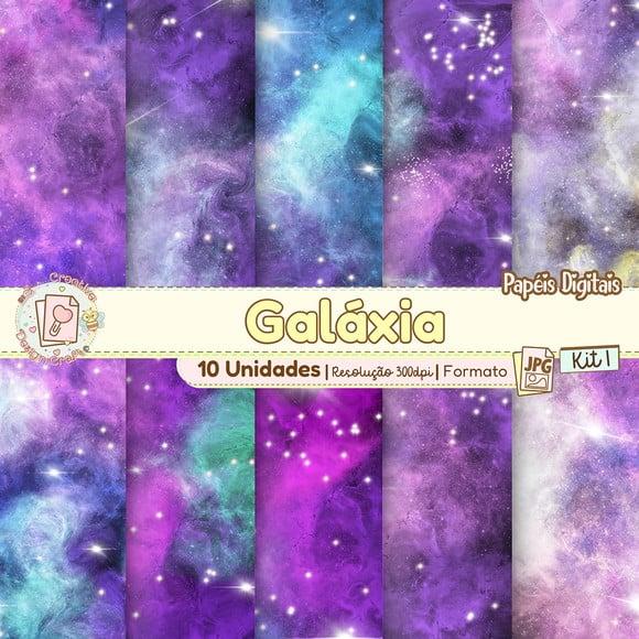Papéis Digitais Galáxia Kit 1