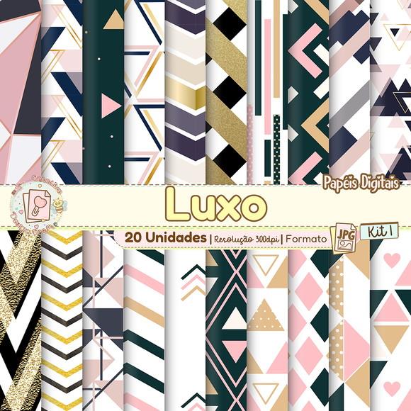 Papéis Digitais Luxo Kit 1