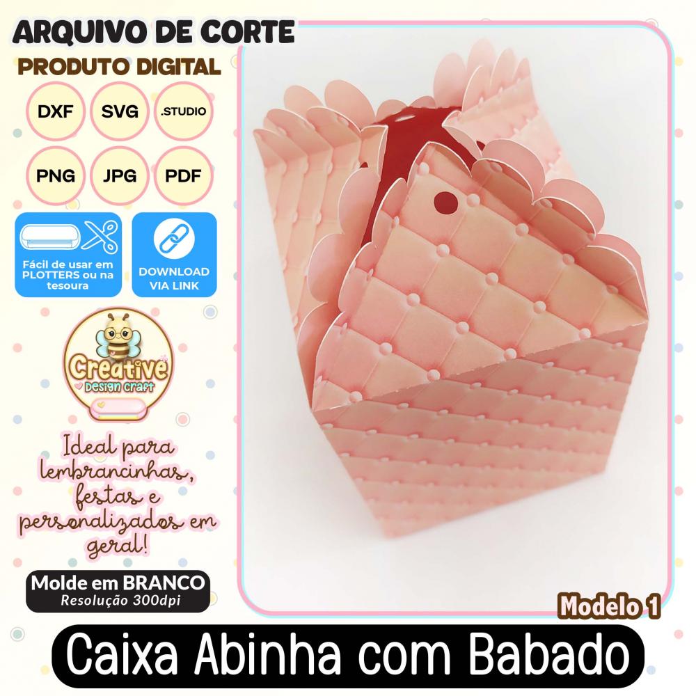 Arquivo de Corte Silhouette CAIXA ABINHA COM BABADO MODELO 1