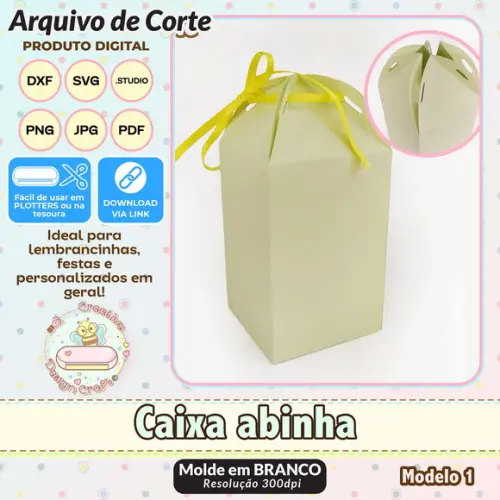 Arquivo de Corte Silhouette Caixa Abinha MODELO 1