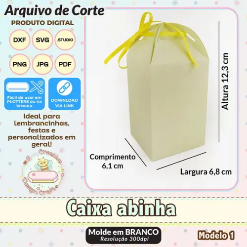 Arquivo de Corte Silhouette Caixa Abinha MODELO 1