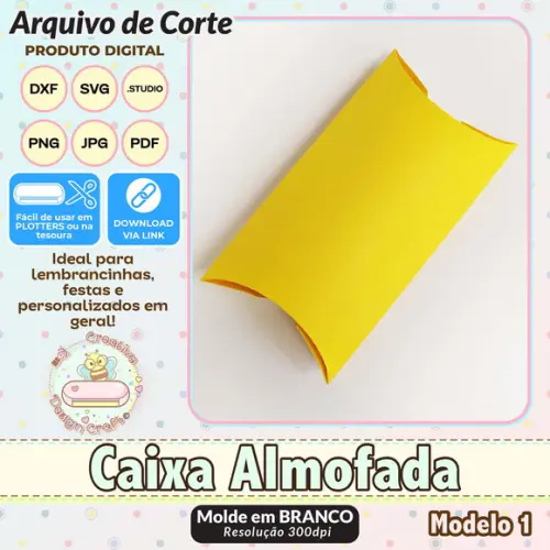 Arquivo de Corte Silhouette Caixa Almofada