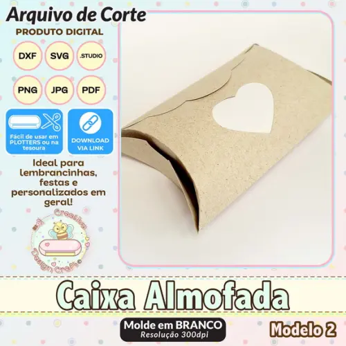 Arquivo de Corte Silhouette Caixa Almofada Modelo 2