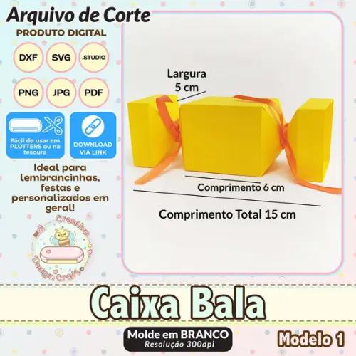 Arquivo de Corte Silhouette Caixa Bala