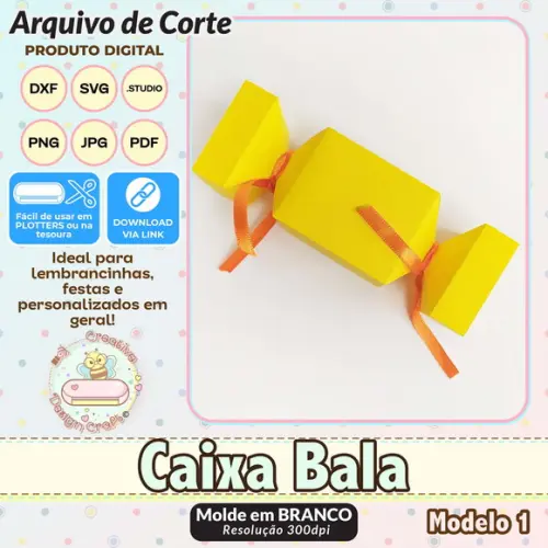 Arquivo de Corte Silhouette Caixa Bala