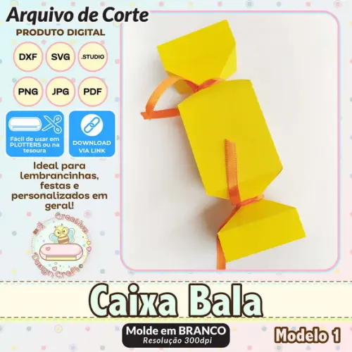 Arquivo de Corte Silhouette Caixa Bala