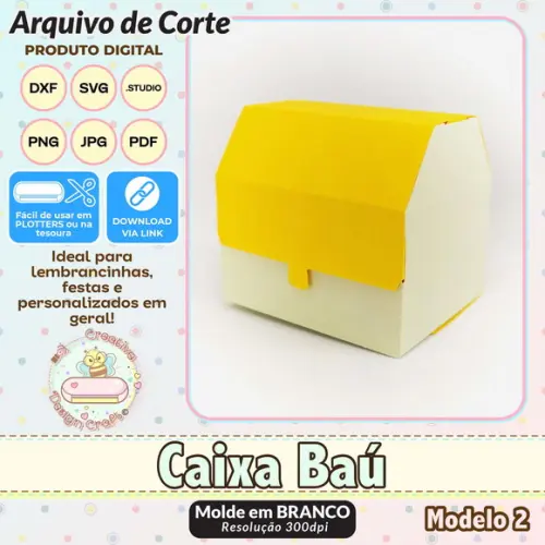 Arquivo de Corte Silhouette Caixa Baú Modelo 2