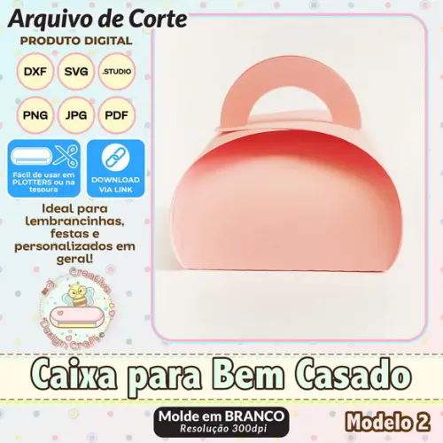 Arquivo de Corte Silhouette Caixa Bem Casado Modelo 2